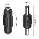 5.5x2.1mm DC Male Female Power Connector 12V/24V Adapter Jack Socket Plug Barrel for CCTV Security Camera LED Strip Adaptor