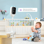 4MP WiFi indoor high-definition crying detection Video baby monitor full-color night vision 360 degree rotating network camera
