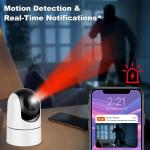 Tuya 5G WiFi IP Camera Indoor 6MP Wireless Security Surveillance Camera Auto Tracking Baby Monitor IR Night Vision 6x Zoom Cam