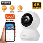 FUERS 4K 8MP WiFi IP Camera With Adjustable Bracket Tuya Smart Home Security Wireless Surveillance Camera Baby Monitor Mini Cam