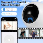 FUERS 4K 8MP WiFi IP Camera With Adjustable Bracket Tuya Smart Home Security Wireless Surveillance Camera Baby Monitor Mini Cam