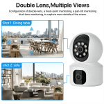 Tuya Dual Lens 8MP WiFi Baby Monitor Camera