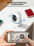 PEGATAH 5MP WiFi Baby Monitor with Night Vision