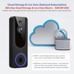 VanaOrbi 1080p WiFi Video Doorbell Camera