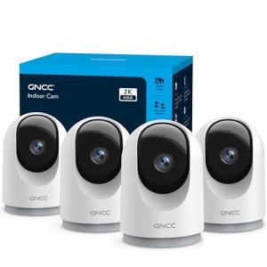 4-Pack 2K Indoor Security Cameras with 360° Motion
