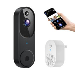 GridTera Wireless Smart Video Doorbell with AI Detection