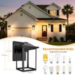 MATAMEYE Waterproof Outdoor Wall Lantern - Black