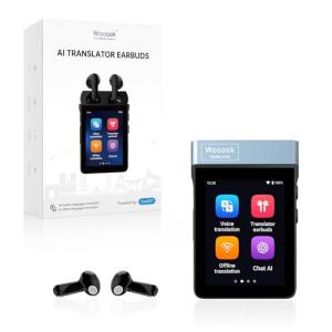 WOOASK A9 AI Translation Earbuds - 144 Languages
