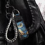 SEANATIVE Owl Keychain Lip Balm Holder Sleeve