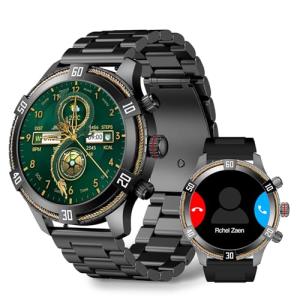 OHUGNA Bluetooth Smart Watch for Men with AMOLED Display