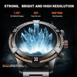 OHUGNA Bluetooth Smart Watch for Men with AMOLED Display