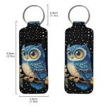 SEANATIVE Owl Keychain Lip Balm Holder Sleeve