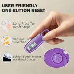 Purple 3D Pedometer with Clip and Carabiner