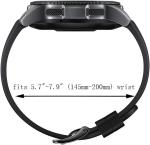 FanTEK Black Silicone Sport Band for Galaxy Watches