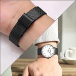Black Mesh Quick Release Watch Band for Smartwatches