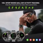 OHUGNA Bluetooth Smart Watch for Men with AMOLED Display