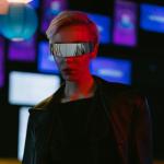 Futuristic Mirror Wrap Sunglasses with Panoramic Vision