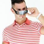 Futuristic Mirror Wrap Sunglasses with Panoramic Vision