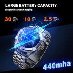 OHUGNA Bluetooth Smart Watch for Men with AMOLED Display