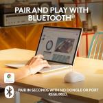 Logitech M240 Silent Bluetooth Wireless Mouse - Off White