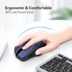 TECKNET Wireless Ergonomic Mouse with 24-Month Battery