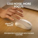 Logitech M240 Silent Bluetooth Wireless Mouse - Off White