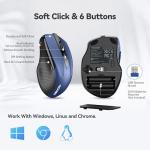 TECKNET Wireless Ergonomic Mouse with 24-Month Battery