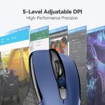 TECKNET Wireless Ergonomic Mouse with 24-Month Battery