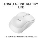 Logitech M240 Silent Bluetooth Wireless Mouse - Off White