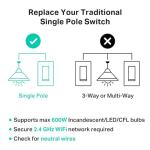 Kasa Smart HS200-BL Wi-Fi Light Switch - Alexa/Google Compatible