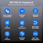 RK Royal Kludge F99 AI Wired Gaming Keyboard