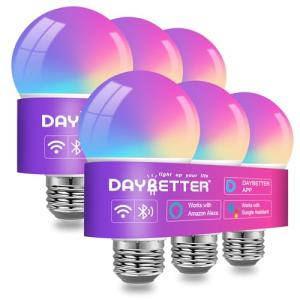 DAYBETTER Color Changing Smart Bulbs, 6 Pack