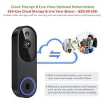 Lunelyx 1080P Wireless Video Doorbell Camera