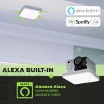 Smart Bathroom Fan with Alexa, LED Light & Bluetooth