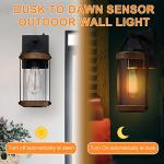 LONEDRUID Outdoor Wall Light with Photocell Sensor