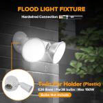 LUTEC Outdoor Waterproof Twin Par Holder Lights