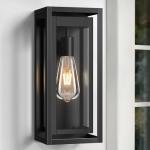 Slypadan 15" Matte Black Outdoor Wall Lights, 2 Pack