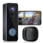 Wireless 2K HD Smart Doorbell Camera with Chime