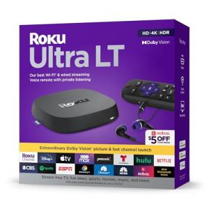 Roku Ultra LT 4K HDR Streaming Player Package