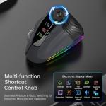NYIEFADA Wireless Ergonomic Vertical Mouse with RGB