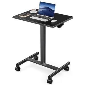 DUMOS Portable Rolling Laptop Desk with Adjustable Height