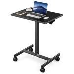 DUMOS Portable Rolling Laptop Desk with Adjustable Height