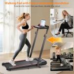 HiFast Foldable Walking Pad Treadmill with Desk