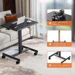 DUMOS Portable Rolling Laptop Desk with Adjustable Height