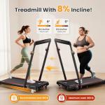 HiFast Foldable Walking Pad Treadmill with Desk