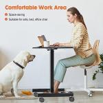 DUMOS Portable Rolling Laptop Desk with Adjustable Height