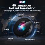 BNARQP ZNP AI Digital Badge Bluetooth Translator