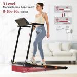 Foldable Treadmill with Desk and Incline Accessory