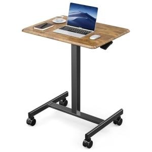 DUMOS Portable Adjustable Height Laptop Desk on Wheels