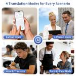 TECSONIC AI Translator Earbuds - Real-Time Translation